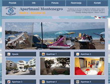 Tablet Screenshot of apartmanimontenegro.com